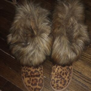 Rouge! Leopard Faux Fur Winter Boots